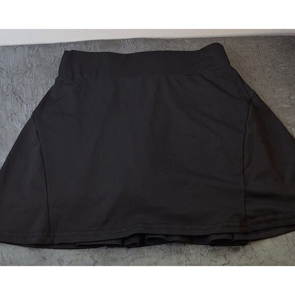 BETAVEN Black Pleated Tennis Skort Sz Small Pull On Pickle Ball Workout Yoga - Picture 1 of 6